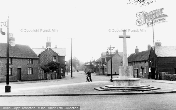 Photo of Kempston, The High Street And Memorial c.1955