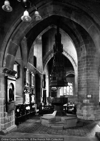 Photo of Kendal, Holy Trinity Church, The Font 1924