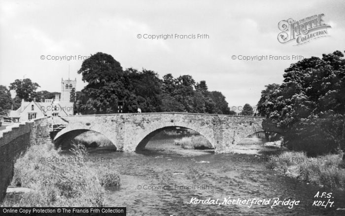Photo of Kendal, Netherfield Bridge c.1955