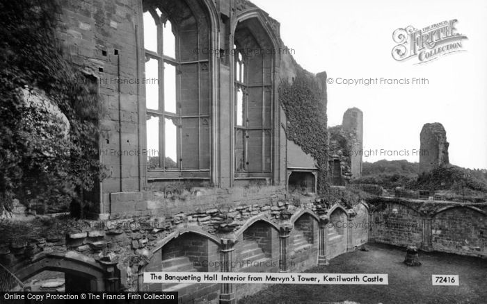 Photo of Kenilworth, Castle, Banqueting Room, Interior From Mervyn's Tower 1922