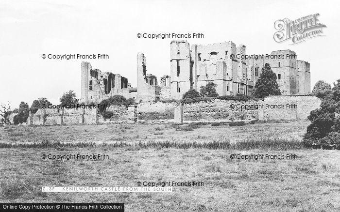 Photo of Kenilworth, Castle From The South c.1955