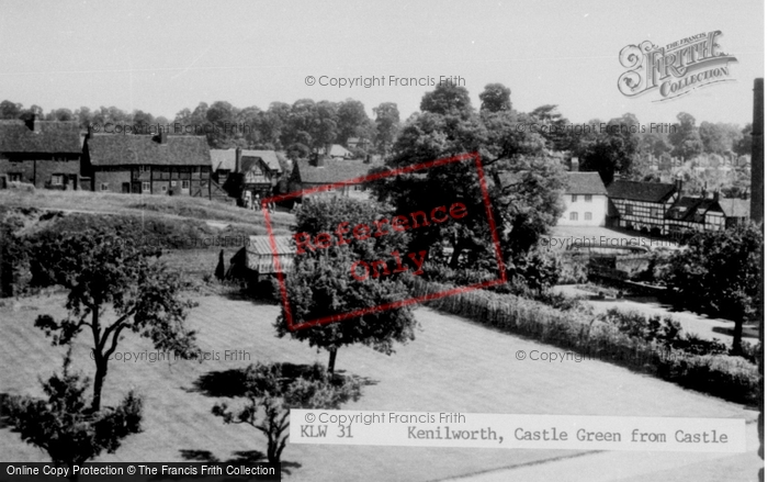 Photo of Kenilworth, Castle Green From The Castle c.1955