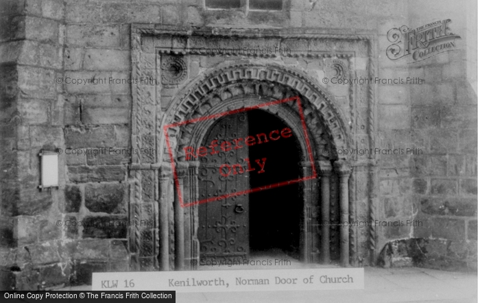 Photo of Kenilworth, Norman Door Of Church c.1955