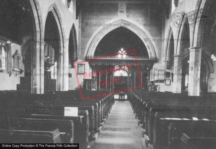 Photo of Kenilworth, Parish Church Interior 1924