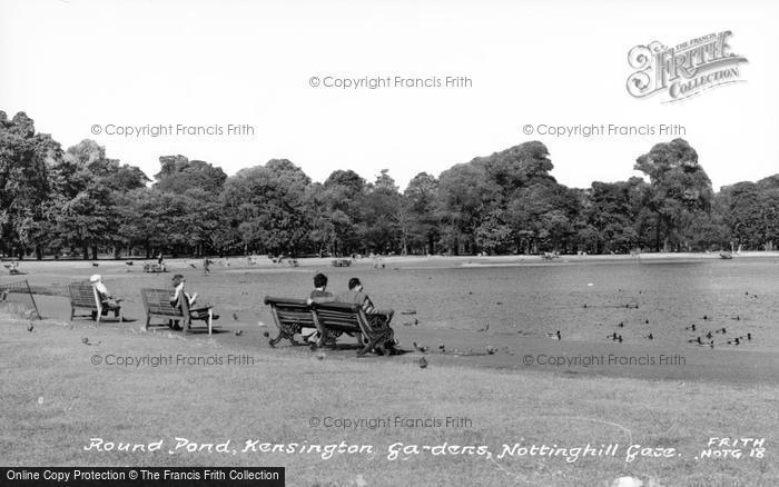 Photo of Kensington, Kensington Gardens, Round Pond c.1965