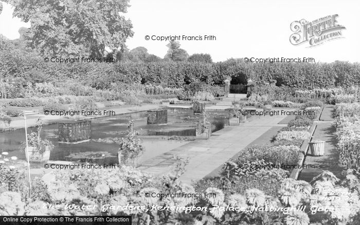 Photo of Kensington, Kensington Palace Water Gardens c.1965