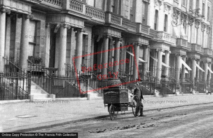 Photo of Kensington, Palace Gardens Terrace, Delivery Boy 1906