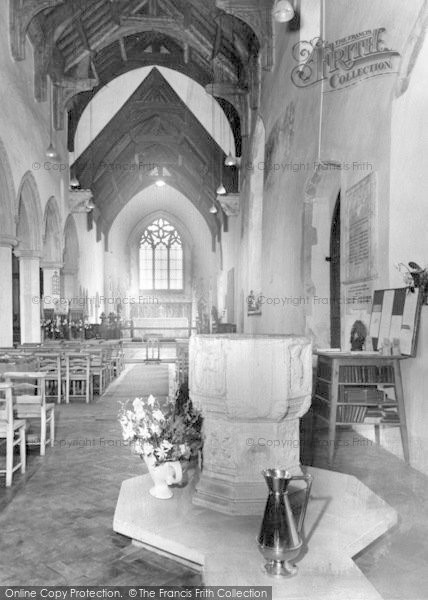 Photo of Kersey, Church Interior c.1955