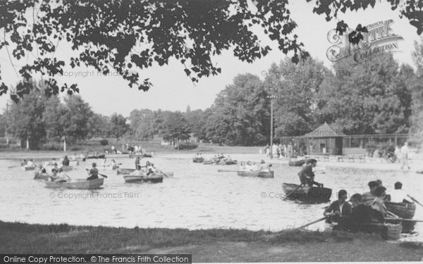 Photo of Kettering, Boating Lake, Wicksteed Park c.1955