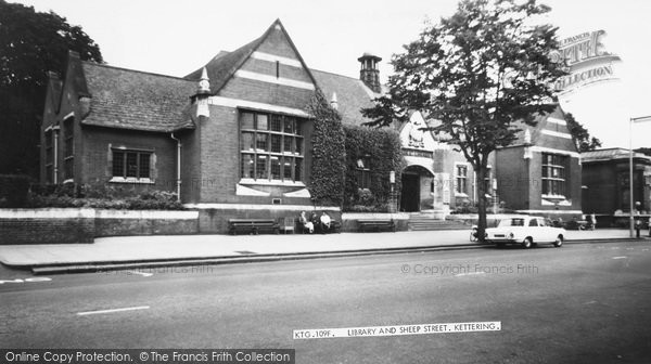 Photo of Kettering, Library And Sheep Street c.1965