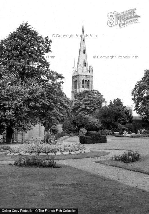 Photo of Kettering, Manor House Gardens And Church c.1965