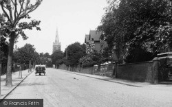 Station Road And Church Spire 1922, Kettering