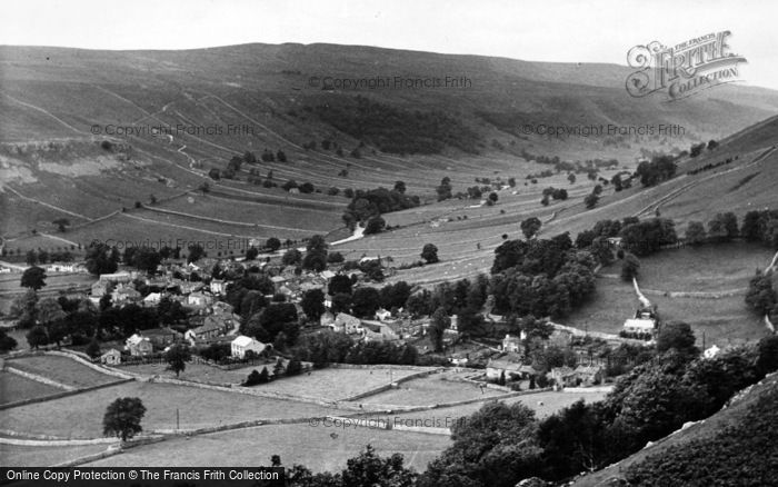 Photo of Kettlewell, View From Langcliffe Showing Old Cote Fell c.1955