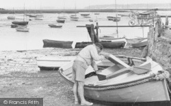 Man With His Boat c.1955, Keyhaven