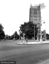 The Church Of St John The Baptist And Station Road c.1960, Keynsham
