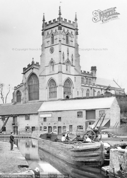 Photo of Kidderminster, Barge And St Mary's Parish Church c.1900
