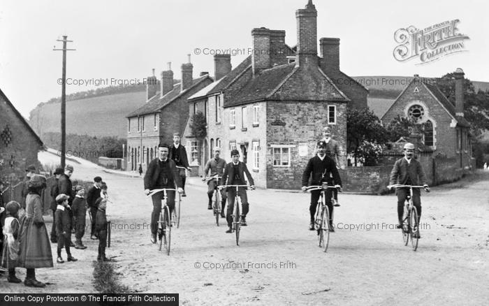 Kidderminster, Cyclists in Worcester Road, Hoobrook c1900 Photo of Kidderminster, Cyclists In Worcester Road, Hoobrook c.1900