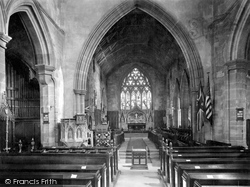 Parish Church Interior 1931, Kidderminster