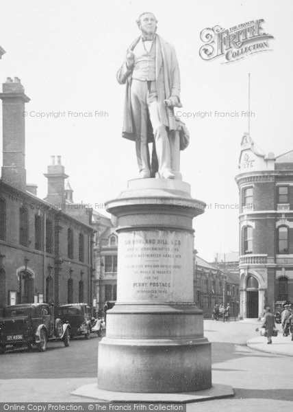 Photo of Kidderminster, Sir Rowland Hill Statue 1931