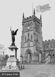 St Mary's Church And War Memorial c.1950, Kidderminster
