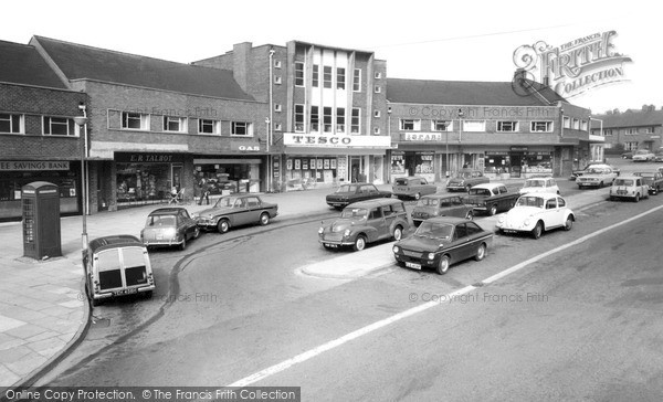 Photo of Kidsgrove, Cars By The Shopping Centre c.1970