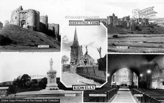 Photo of Kidwelly, Composite c.1960