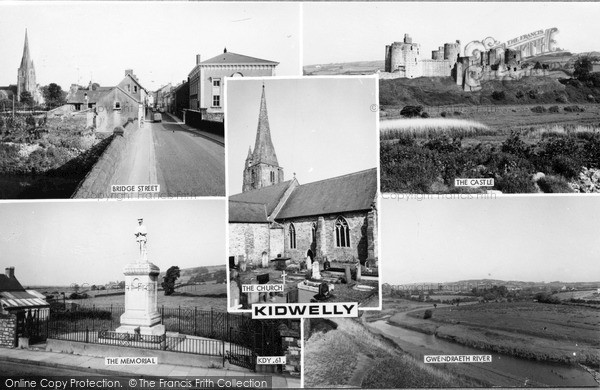Photo of Kidwelly, Composite c.1960