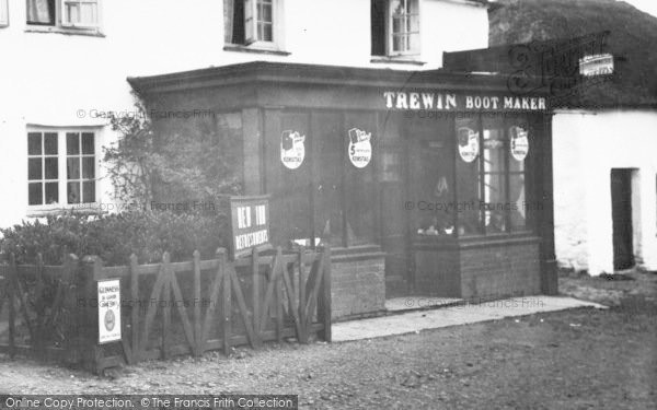 Photo of Kilkhampton, Trewin Boot Maker  c.1933