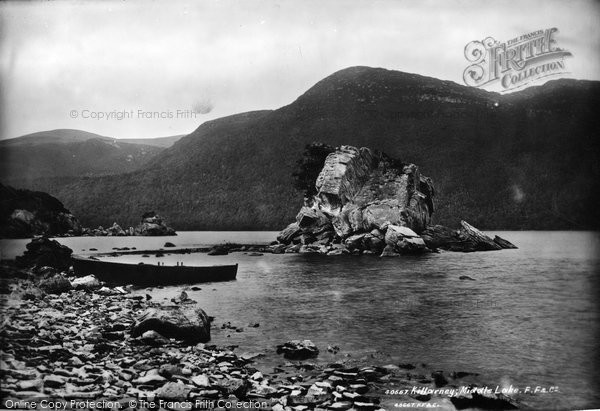 Photo of Killarney, Middle Lake, Colleen Bawn Rock 1897