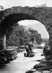 Old Weir Bridge, Through The Arch c.1890, Killarney