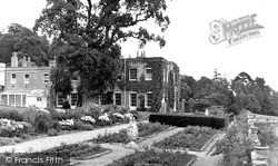 Killerton, The Terrace Gardens, Killerton House c.1950, Killerton Park