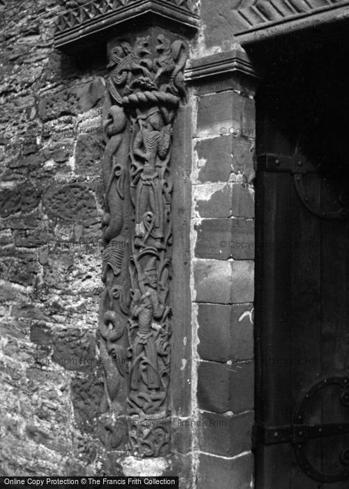 Photo of Kilpeck, Carved Pillar, The Church 1955