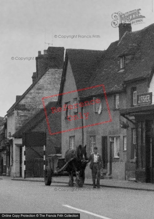Photo of Kineton, Horse And Cart On Bridge Street 1954