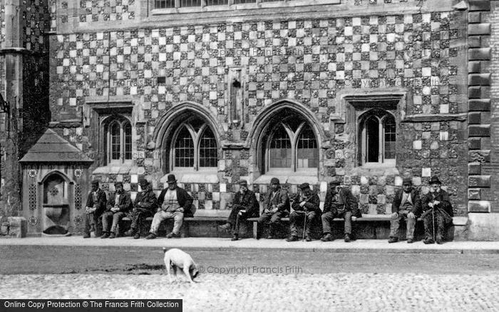 Photo of King's Lynn, Men By The Town Hall 1898