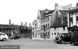 Saturday Market Place And Guildhall c.1955, King's Lynn