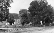 St Mary's Church And Lychgate 1912, Kings Worthy