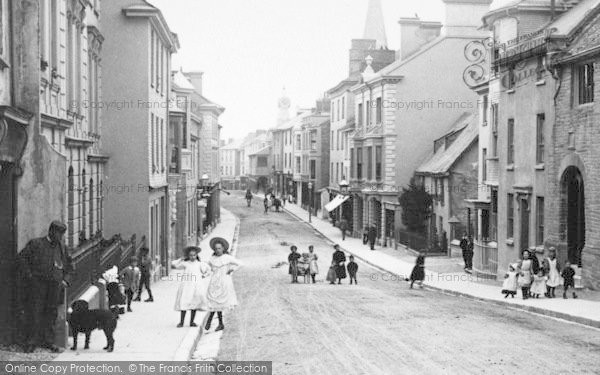 Photo of Kingsbridge, Children In Fore Street 1896