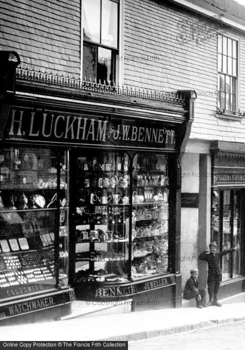 Photo of Kingsbridge, Fore Street, Luckham & Bennett 1896