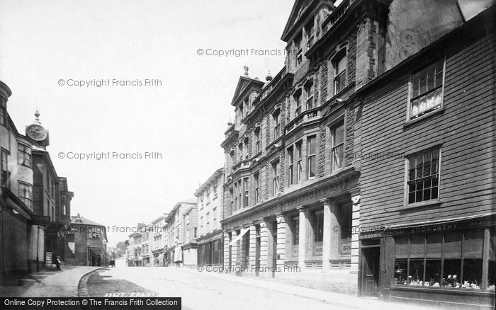 Photo of Kingsbridge, Post Office And Bank 1895