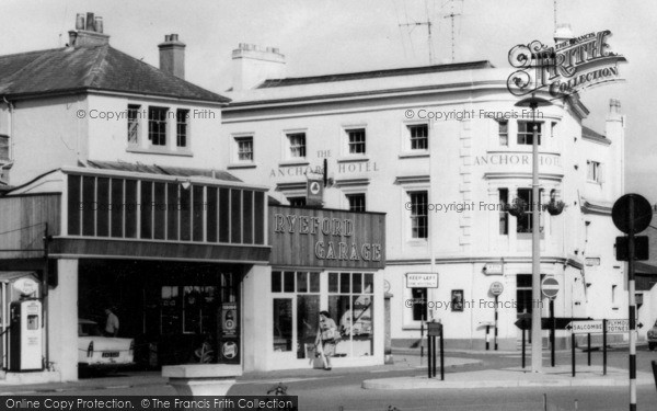 Photo of Kingsbridge, Ryeford Garge And The Anchor Hotel c.1965