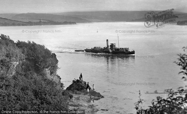 Photo of Kingsbridge, Steamer In Estuary 1920