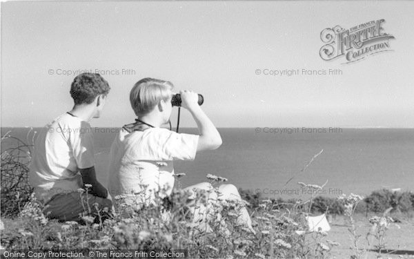Photo of Kingsdown, Scout Camp, Boys With Binoculars c.1965