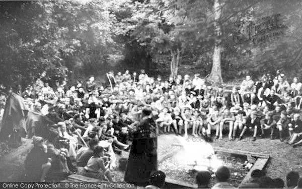 Photo of Kingsdown, Scout Camp, The Camp Fire c.1965