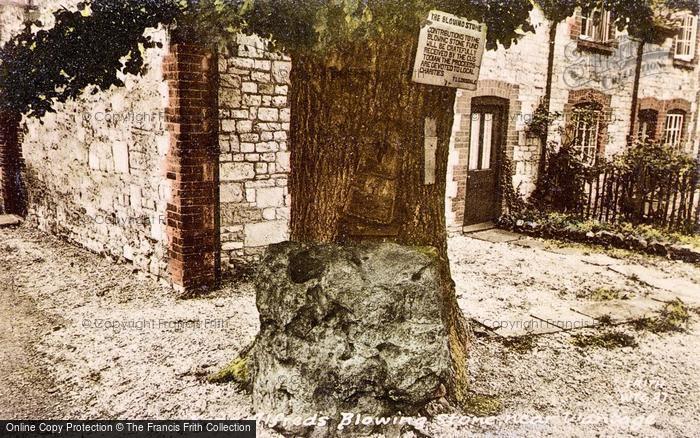 Photo of Kingston Lisle, King Alfred's Blowing Stone c.1955