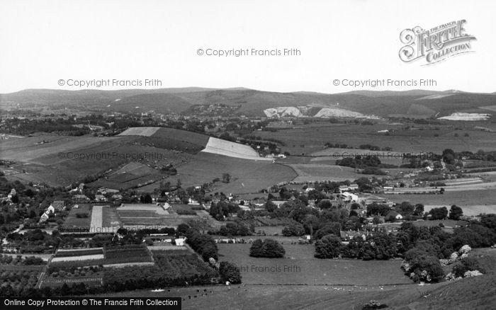 Photo of Kingston Near Lewes, View From The Top Of Kingston Hill c.1960