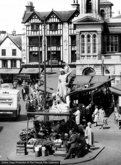 Photo of Kingston Upon Thames, Market, Flower Stall 1961