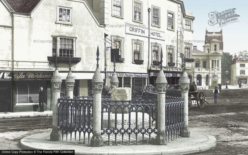 Kingston upon Thames, the Coronation Stone 1893