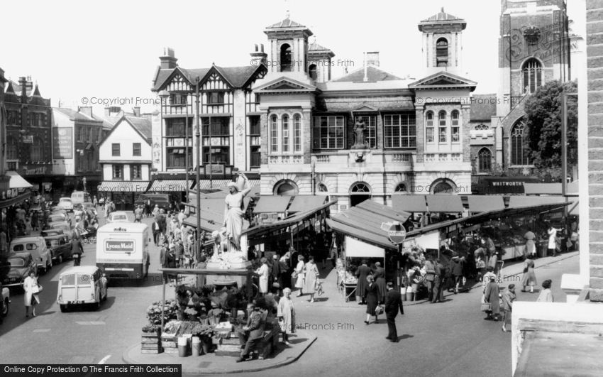 Kingston upon Thames, the Market Place 1961