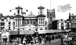 Kingston upon Thames, the Market Place c1955