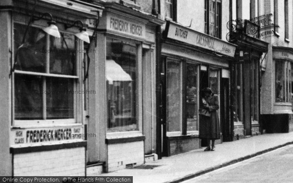 Photo of Kington, High Street, A Window Shopper  c.1955